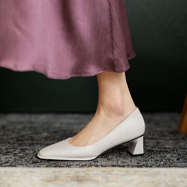 dress shoes sklfgxzy 5cm height high heels cow leather women spring autumn elegant fashion ladies pumps square toe thick heel, Black
dress shoes sklfgxzy 5cm height high heels cow leather women spring autumn elegant fashion ladies pumps square toe thick heel, Black