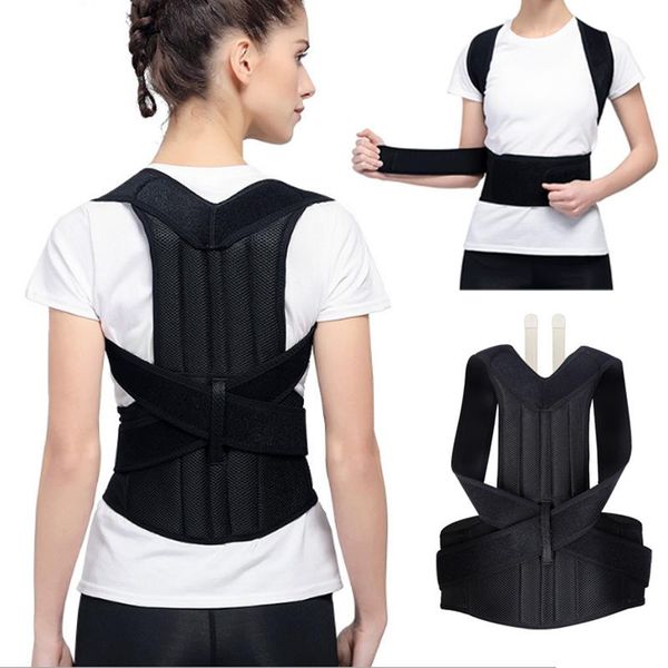 correction back support corset posture corrector shoulder lumbar waist spine belt for men women, Black;gray
correction back support corset posture corrector shoulder lumbar waist spine belt for men women, Black;gray