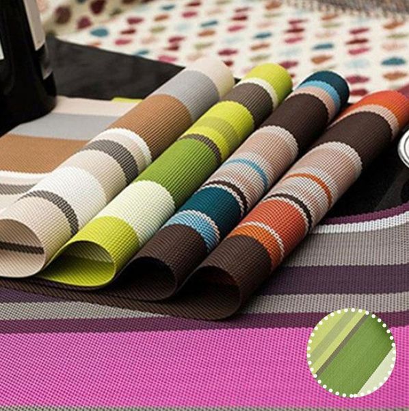 mats & pads pvc placemat striped slip-resistant waterproof table mat kitchen dining disc bowl coasters home decor 45x30cm
mats & pads pvc placemat striped slip-resistant waterproof table mat kitchen dining disc bowl coasters home decor 45x30cm