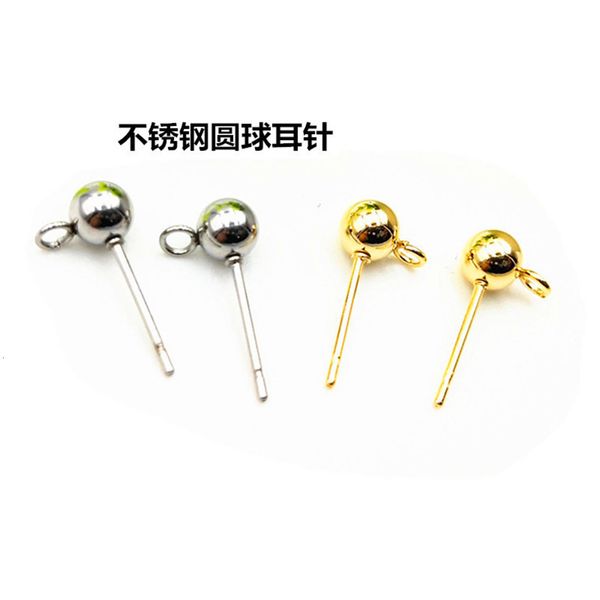 316l stainless electroplating gold titanium steel ball earpin welding vertical with ring spherical stud, Black
316l stainless electroplating gold titanium steel ball earpin welding vertical with ring spherical stud, Black