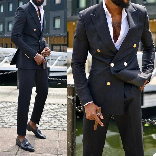 men's suits & blazers black 2 piece men modern metal button formal wedding tuxedos cotton double breasted customized lapel party suit c, White;black
men's suits & blazers black 2 piece men modern metal button formal wedding tuxedos cotton double breasted customized lapel party suit c, White;black