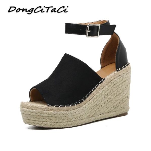 dongcitaci 2021 women wedges platforms sandals casual rope ankle strap gladiator shoes woman peep toe rome, Black
dongcitaci 2021 women wedges platforms sandals casual rope ankle strap gladiator shoes woman peep toe rome, Black