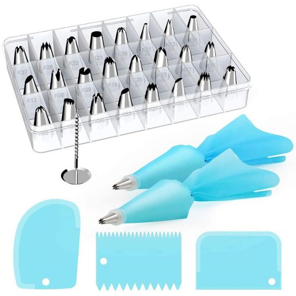 baking & pastry tools 42/33/28/25pcs icing piping nozzles cream cake decorating tips set with silicone bag smoother storage box
baking & pastry tools 42/33/28/25pcs icing piping nozzles cream cake decorating tips set with silicone bag smoother storage box