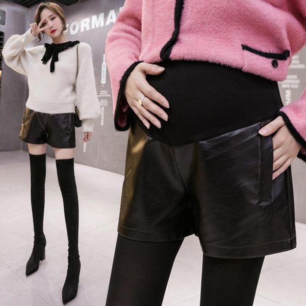 korean fashion pregnant women's cotton belly support leather shorts pu wide-leg and outer pants maternity bottoms, White
korean fashion pregnant women's cotton belly support leather shorts pu wide-leg and outer pants maternity bottoms, White