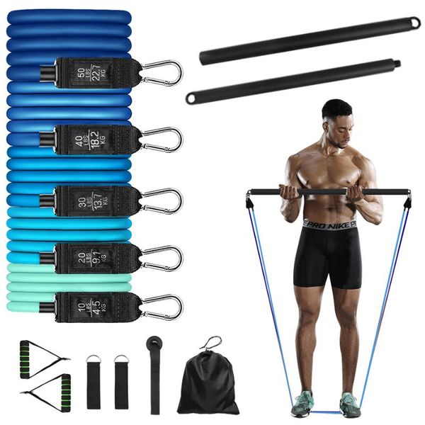pcs resistance bands set elastic rubber fitness exercise tube pull up training expander gym pilates bar equipment
pcs resistance bands set elastic rubber fitness exercise tube pull up training expander gym pilates bar equipment