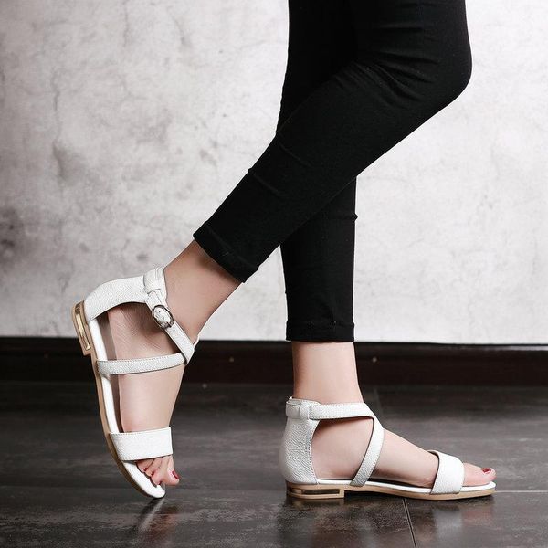 women sandals cow leather+pu round open-toed flat heel slingback black casual shoes simple fashion style size31-46
women sandals cow leather+pu round open-toed flat heel slingback black casual shoes simple fashion style size31-46