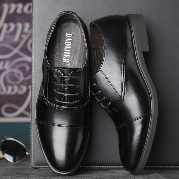 dress shoes 2021 men's formal business leather solid color casual youth non-slip single men, Black
dress shoes 2021 men's formal business leather solid color casual youth non-slip single men, Black
