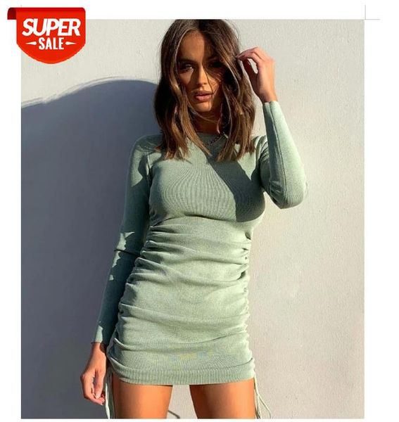 fall winter solid color multicolor mini dress for women drawstring round neck long sleeve retro bodycon party club dresses #jh9q, White;black
fall winter solid color multicolor mini dress for women drawstring round neck long sleeve retro bodycon party club dresses #jh9q, White;black