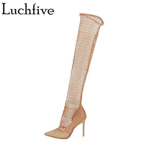 luchfive mesh knee high sandals boots women thin heel party shoes hollow pointed toe 2021 spring summer woman, Black
luchfive mesh knee high sandals boots women thin heel party shoes hollow pointed toe 2021 spring summer woman, Black