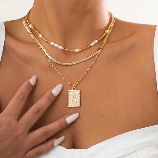 pendant necklaces 2021 trend baroque simulated pearls beaded chain choker necklace for women geometric letter a punk jewelry gift, Silver
pendant necklaces 2021 trend baroque simulated pearls beaded chain choker necklace for women geometric letter a punk jewelry gift, Silver