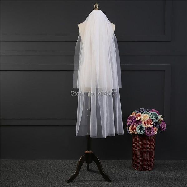 bridal veils two-layer white or ivory fingertip wedding veil tulle for bride with comb hl2021, Black
bridal veils two-layer white or ivory fingertip wedding veil tulle for bride with comb hl2021, Black