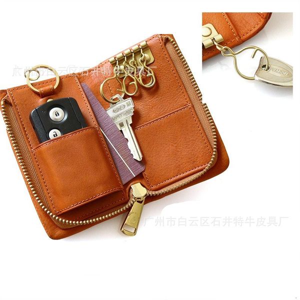 key packet japanese high grade zipper leather car key bag multi function pocket portable household, Red;blue
key packet japanese high grade zipper leather car key bag multi function pocket portable household, Red;blue