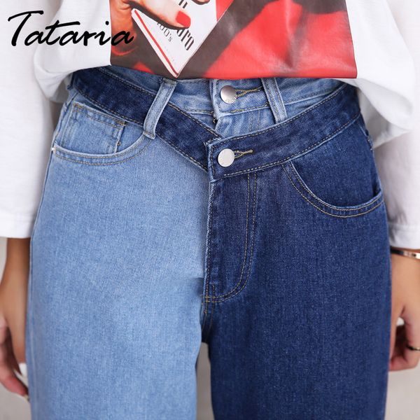 tataria patchwork women's wide leg jeans female ankle length distressed woman loose with belt jean femme 210514, Blue
tataria patchwork women's wide leg jeans female ankle length distressed woman loose with belt jean femme 210514, Blue