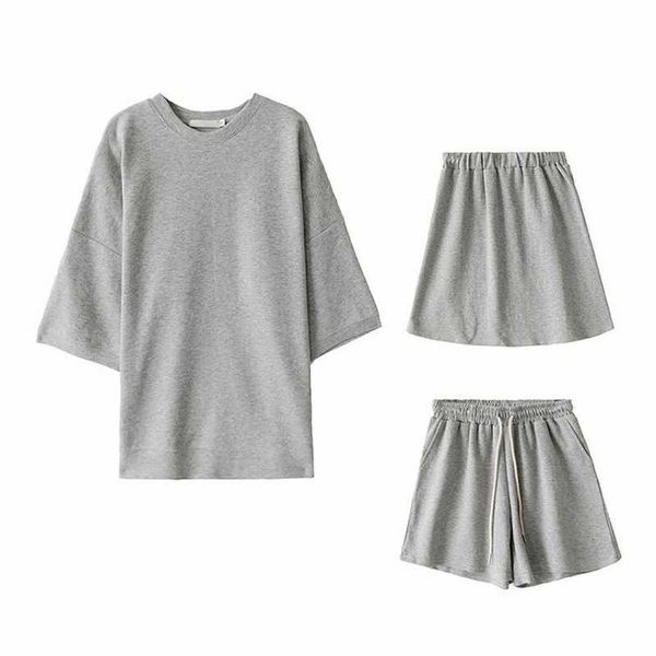 summer tracksuits womens two peices set cotton sports suit wide leg shorts t-shirt loose skirt female outfits for women 210607, White
summer tracksuits womens two peices set cotton sports suit wide leg shorts t-shirt loose skirt female outfits for women 210607, White