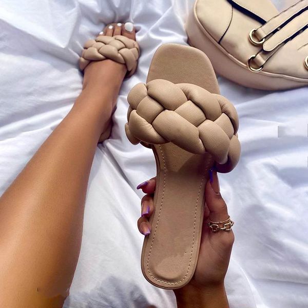 fashion casual all-match woven solid color flat outdoor female slippers 2021 summer women plus size beach, Black
fashion casual all-match woven solid color flat outdoor female slippers 2021 summer women plus size beach, Black