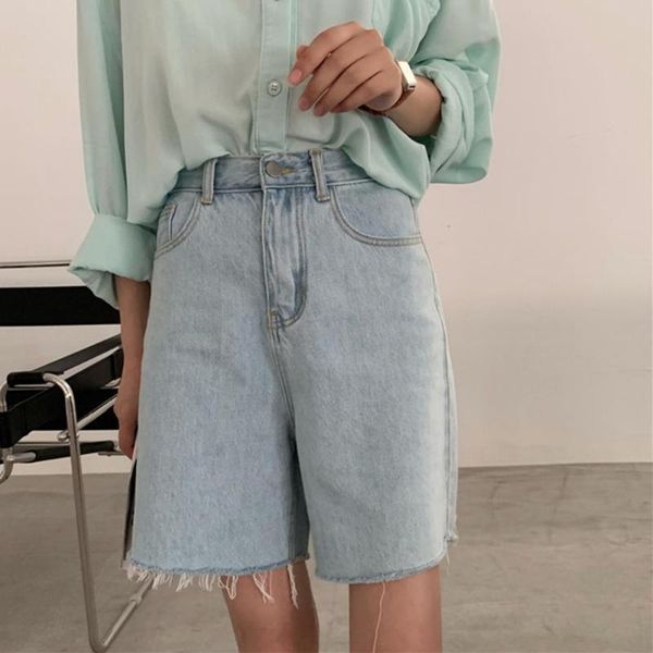 women's shorts casual blue denim women high waist buttons pockets straight 2021 summer beach streetwear jeans famale, White;black
women's shorts casual blue denim women high waist buttons pockets straight 2021 summer beach streetwear jeans famale, White;black