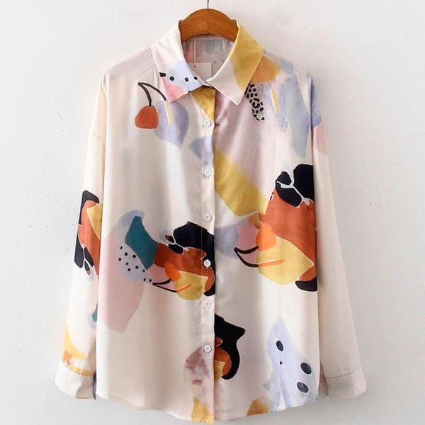 fashion women blouse retro printing long sleeve lapel casual loose kimonos mujer moda 2021 blusa manga larga bb3m women's blouses & shi, White
fashion women blouse retro printing long sleeve lapel casual loose kimonos mujer moda 2021 blusa manga larga bb3m women's blouses & shi, White