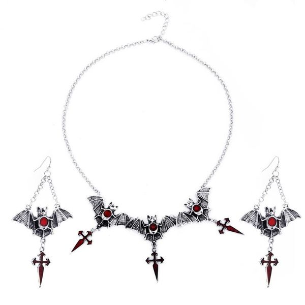 earrings & necklace x7ya halloween alloy bat pendant earring suit dark gothic style durable strong jewelry men women personalized, Silver
earrings & necklace x7ya halloween alloy bat pendant earring suit dark gothic style durable strong jewelry men women personalized, Silver