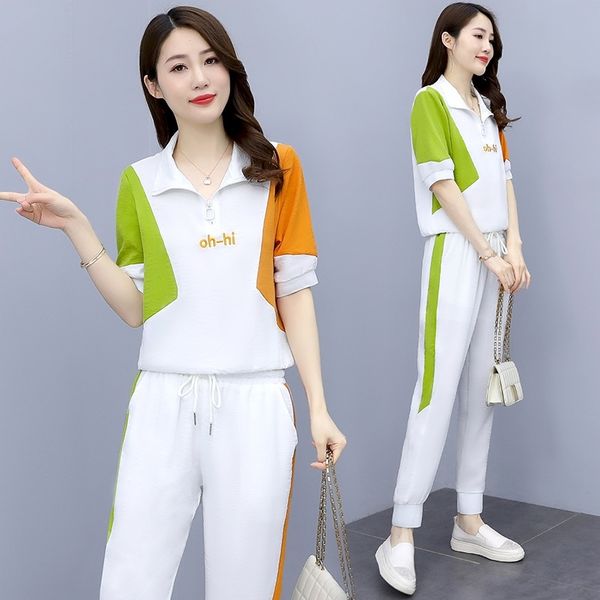 sportswear women's 2021 summer new fashion short sleeve korean loose and slim western style two piece suit, Gray
sportswear women's 2021 summer new fashion short sleeve korean loose and slim western style two piece suit, Gray