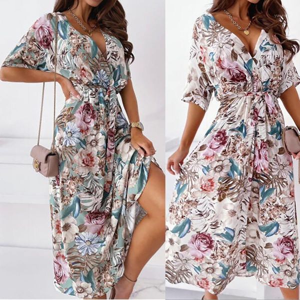 casual dresses v-neck dress women fashion half sleeve floral a-line long female summer bandage large size maxi robe ete, Black;gray
casual dresses v-neck dress women fashion half sleeve floral a-line long female summer bandage large size maxi robe ete, Black;gray