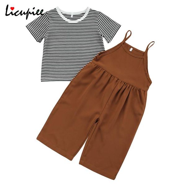 2-7 years striped baby boy 2 pcs toddler summer outfits girl round neck short sleeve t-shirt + sleeveless solid jumpsuit clothing sets, White
2-7 years striped baby boy 2 pcs toddler summer outfits girl round neck short sleeve t-shirt + sleeveless solid jumpsuit clothing sets, White
