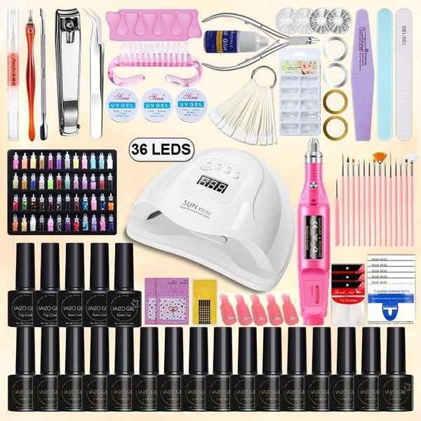 nail art kits set 220w uv led lamp dryer with 12/16 pcs gel polish kit soak off manicure electric nails drill for tools
nail art kits set 220w uv led lamp dryer with 12/16 pcs gel polish kit soak off manicure electric nails drill for tools