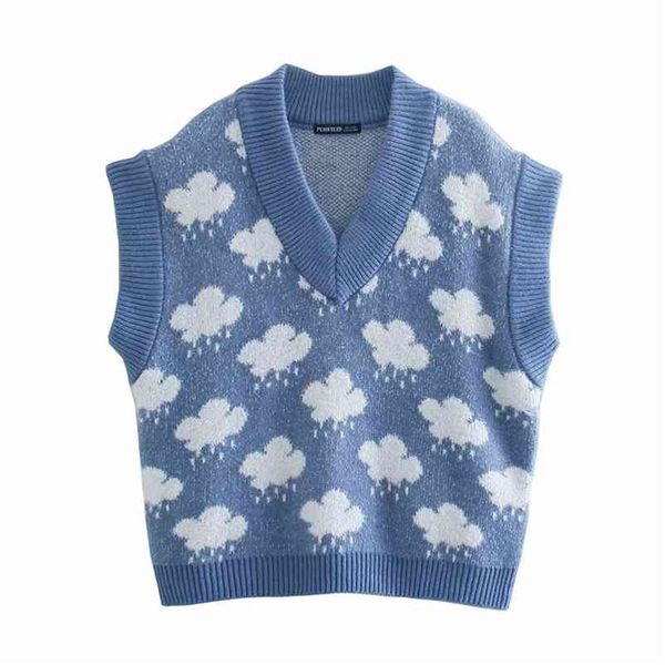 casual woman loose blue clouds v neck knitted vest spring fashion ladies sleeveless sweaters girls sweet soft knitwear 210515, Black;white
casual woman loose blue clouds v neck knitted vest spring fashion ladies sleeveless sweaters girls sweet soft knitwear 210515, Black;white
