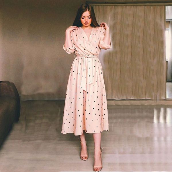 casual dresses vintage polka dot print women's lantern sleeve v neck elegant a line party spring summer wrap maxi es w2k8, Black;gray
casual dresses vintage polka dot print women's lantern sleeve v neck elegant a line party spring summer wrap maxi es w2k8, Black;gray