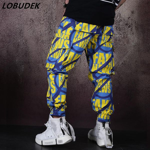 fashion men loose casual trousers rap male singer hip hop rock stage wear letter pattern cargo pants bar nightclub pocket men's, Black
fashion men loose casual trousers rap male singer hip hop rock stage wear letter pattern cargo pants bar nightclub pocket men's, Black