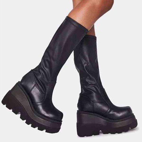 brand new big size 43 shoelaces wedge high heels platform tide trendy cool autumn winter mid-calf boots shoes women footwear y0910, Black
brand new big size 43 shoelaces wedge high heels platform tide trendy cool autumn winter mid-calf boots shoes women footwear y0910, Black