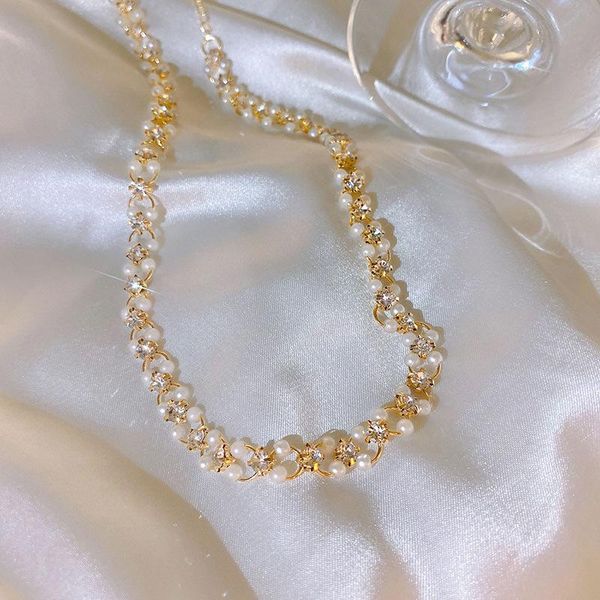 chokers origin summer fashion shiny cubic zircon necklace for women dainty simulated pearls chunky necklaces statement jewelry, Golden;silver
chokers origin summer fashion shiny cubic zircon necklace for women dainty simulated pearls chunky necklaces statement jewelry, Golden;silver