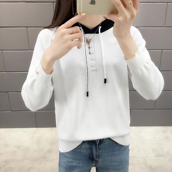 paris girl women autumn winter hooded knitted long sleeve solid hoodie warm soft female 210524, Black
paris girl women autumn winter hooded knitted long sleeve solid hoodie warm soft female 210524, Black