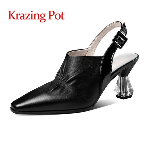 dress shoes krazing pot large size sheep leather pointed toe strange style heel high heels mules daily wear buckle straps sandals women l42, Black
dress shoes krazing pot large size sheep leather pointed toe strange style heel high heels mules daily wear buckle straps sandals women l42, Black