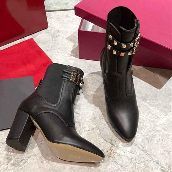 boots 2021 women ankle high heels rivets studded genuine leather elastic botas mujer slip-on pointed toe short booties, Black
boots 2021 women ankle high heels rivets studded genuine leather elastic botas mujer slip-on pointed toe short booties, Black