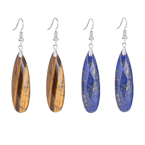 dangle long earrings for women natural stone multifaceted cutting pendant tiger eye crystal lava geometry drop earring, Silver
dangle long earrings for women natural stone multifaceted cutting pendant tiger eye crystal lava geometry drop earring, Silver