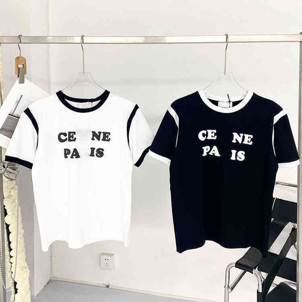 2022 factory wholesale new model 22 spring summer ce letter foaming printing black and white color matching round neck leisure couple fashio
2022 factory wholesale new model 22 spring summer ce letter foaming printing black and white color matching round neck leisure couple fashio