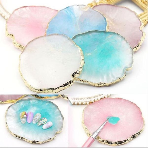 nail art equipment 7 colors resin painting gel palette golden edge polish agate mix stir crystal gem plate manicure accessory diy tool, Silver
nail art equipment 7 colors resin painting gel palette golden edge polish agate mix stir crystal gem plate manicure accessory diy tool, Silver