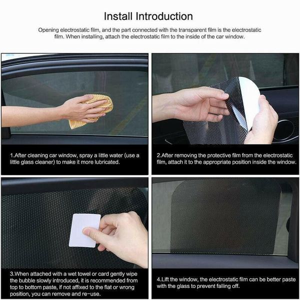 2pcs car sun shade sticker side window mesh film windshield net uv protection sunshade accessories
2pcs car sun shade sticker side window mesh film windshield net uv protection sunshade accessories