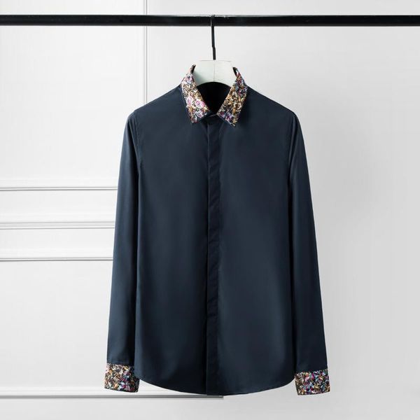 mens shirts luxury cuff collar embroidery long sleeve dress plus size 4xl camisa masculina solid man men's casual, White;black
mens shirts luxury cuff collar embroidery long sleeve dress plus size 4xl camisa masculina solid man men's casual, White;black