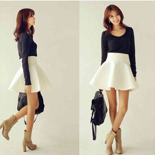 s 2xl sweety women skirts solid preppy style thick tutu high waist flared super mini skater short, Black
s 2xl sweety women skirts solid preppy style thick tutu high waist flared super mini skater short, Black