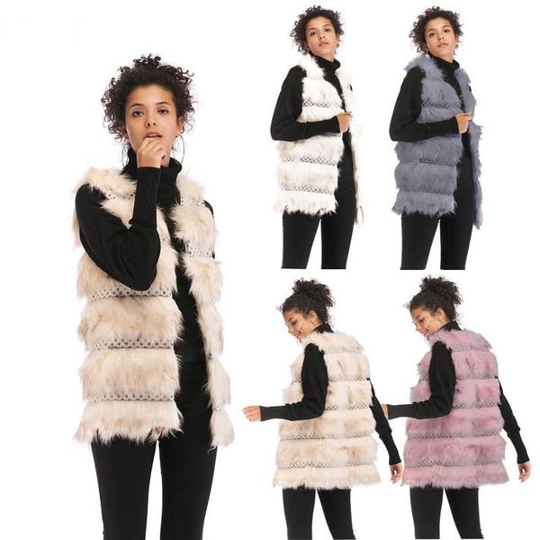 women's vests faux fur women winter warm plush solid jacket female casual v-neck layered cardigan vest ladies streetwear, Black;white
women's vests faux fur women winter warm plush solid jacket female casual v-neck layered cardigan vest ladies streetwear, Black;white