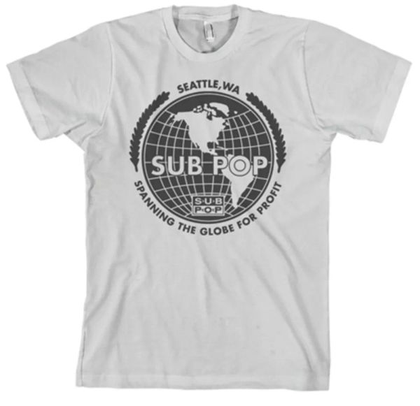 Sub Pop Spanning the Globe for Profits t-shirt JUBILEE EDITION NEW! TOP QUALITY, White;black
Sub Pop Spanning the Globe for Profits t-shirt JUBILEE EDITION NEW! TOP QUALITY, White;black
