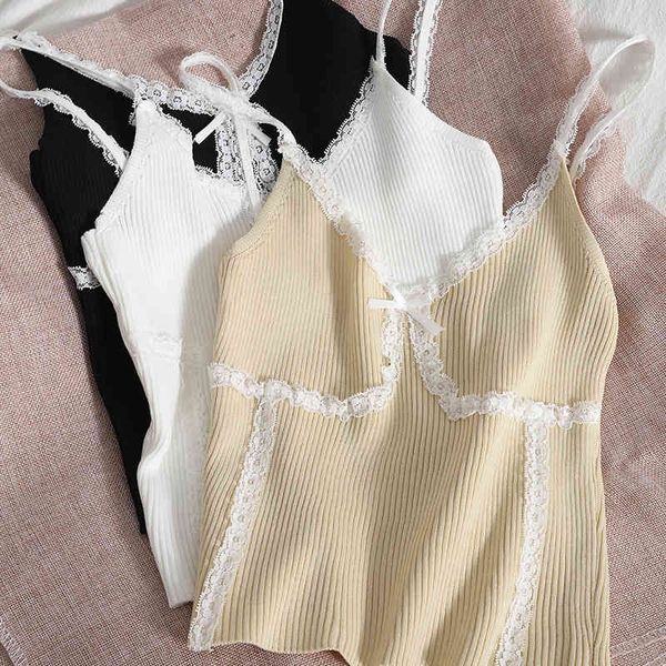 summer lace cami women casual cute lace stitching short camisole 's slim vintage vest trend camis 210420, White
summer lace cami women casual cute lace stitching short camisole 's slim vintage vest trend camis 210420, White