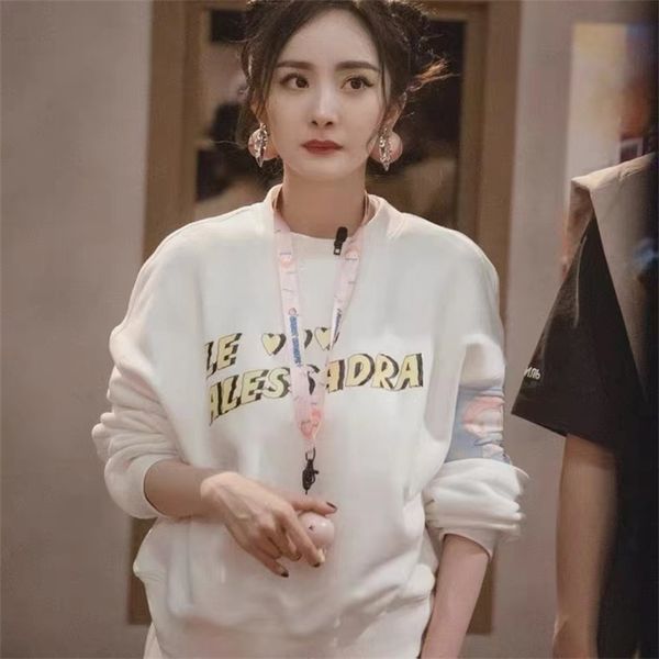 2021 early autumn new secret room big escape yang mi's letter printed round neck pullover women's sweater, Black
2021 early autumn new secret room big escape yang mi's letter printed round neck pullover women's sweater, Black