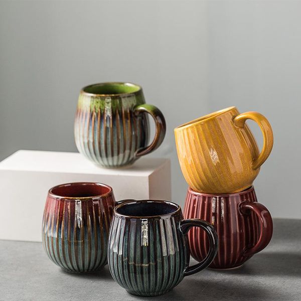 mugs creative strips kiln transmulation coffee cups 480ml large capacity retro ceramic water milk juice
mugs creative strips kiln transmulation coffee cups 480ml large capacity retro ceramic water milk juice