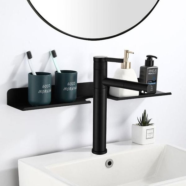 bathroom shelves faucet wall storage rack wash stand punch bracket home household
