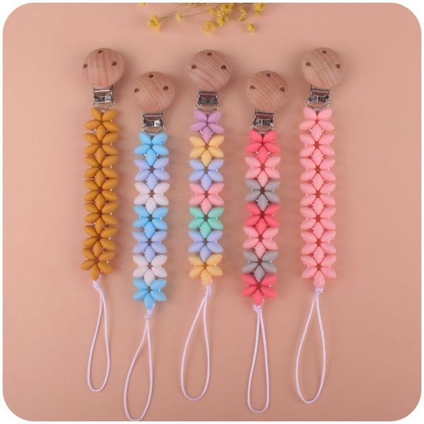 pacifiers# baby silicone pacifier chain rainbow color food grade beads handmade beech wood clip teether
pacifiers# baby silicone pacifier chain rainbow color food grade beads handmade beech wood clip teether