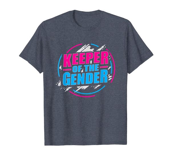 keeper of the gender reveal t shirt baby shower party gift, White;black