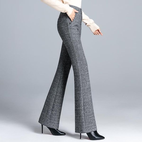 women autumn winter elegant woolen pants female solid high waist flare pant lady loose casual oversize straight trouser h99 women's & c, Black;white
women autumn winter elegant woolen pants female solid high waist flare pant lady loose casual oversize straight trouser h99 women's & c, Black;white
