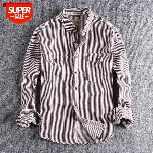 flap bag tied up with a sense of substance, old washed workwear shirt, american khaki retro striped long-sleeved casual shirt #cs6u, White;black
flap bag tied up with a sense of substance, old washed workwear shirt, american khaki retro striped long-sleeved casual shirt #cs6u, White;black